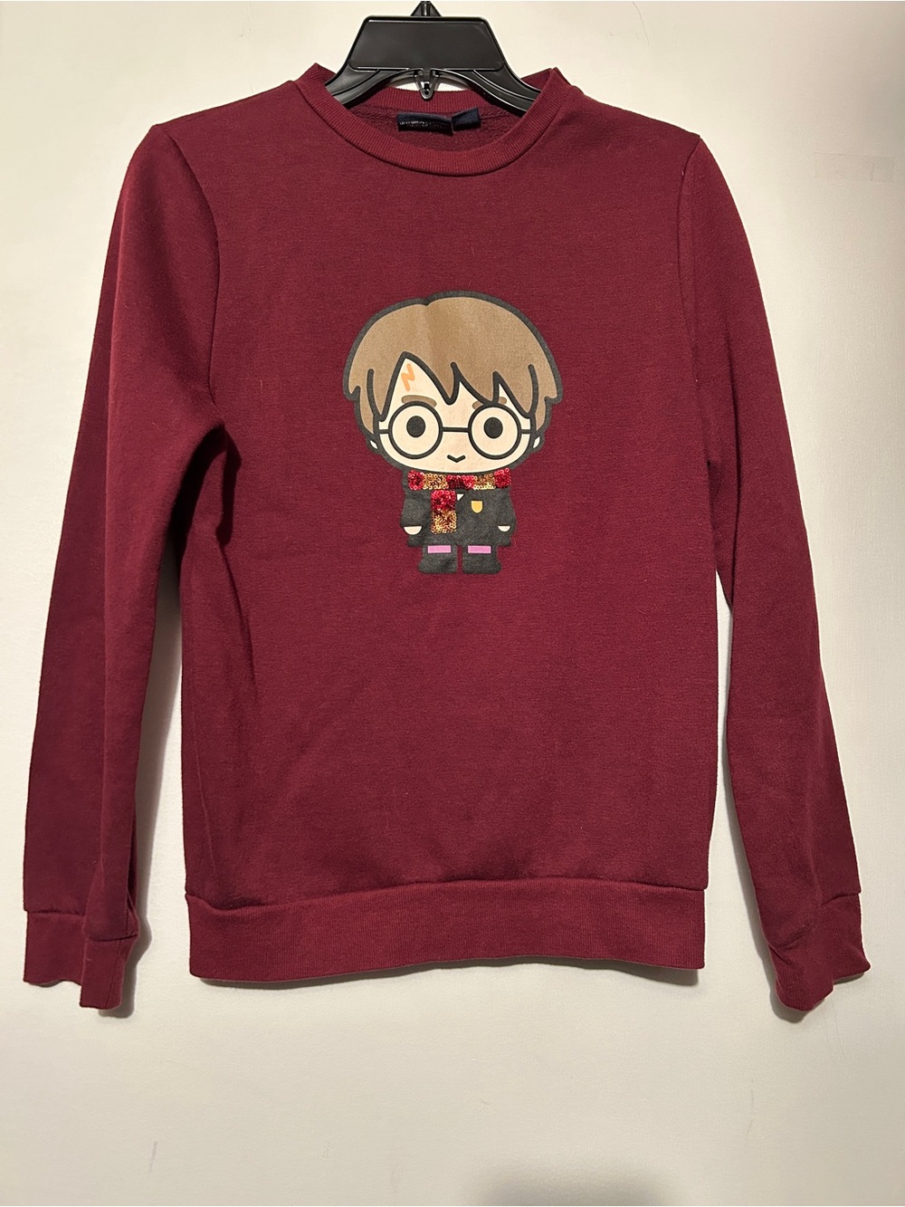 Harry Potter Maroon Crew Neck Sweatshirt Womens XS Primark